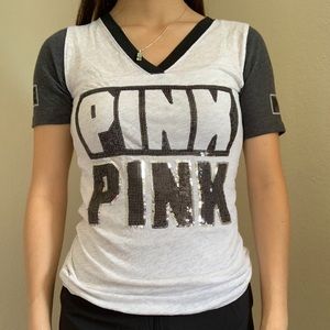 Vs pink bling tee